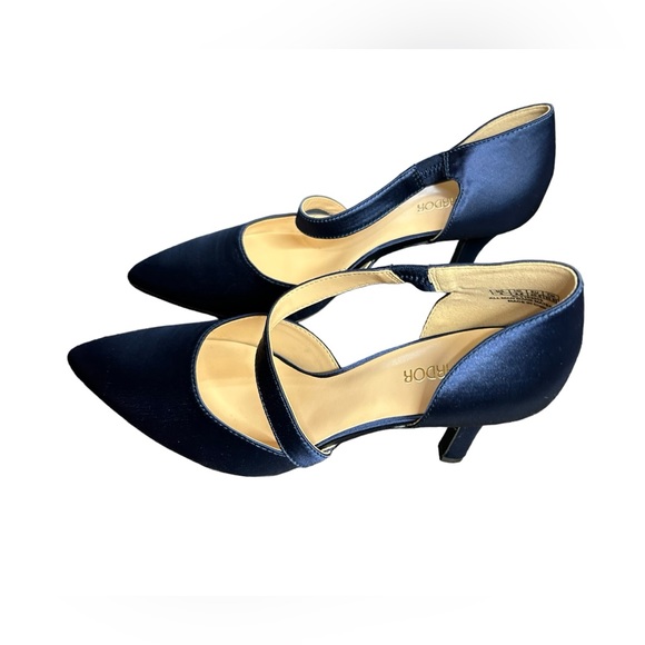JENN ARDOR navy blue Women’s Stiletto Ankle Strap Pointed Toe Pumps heels NWT - Picture 3 of 7